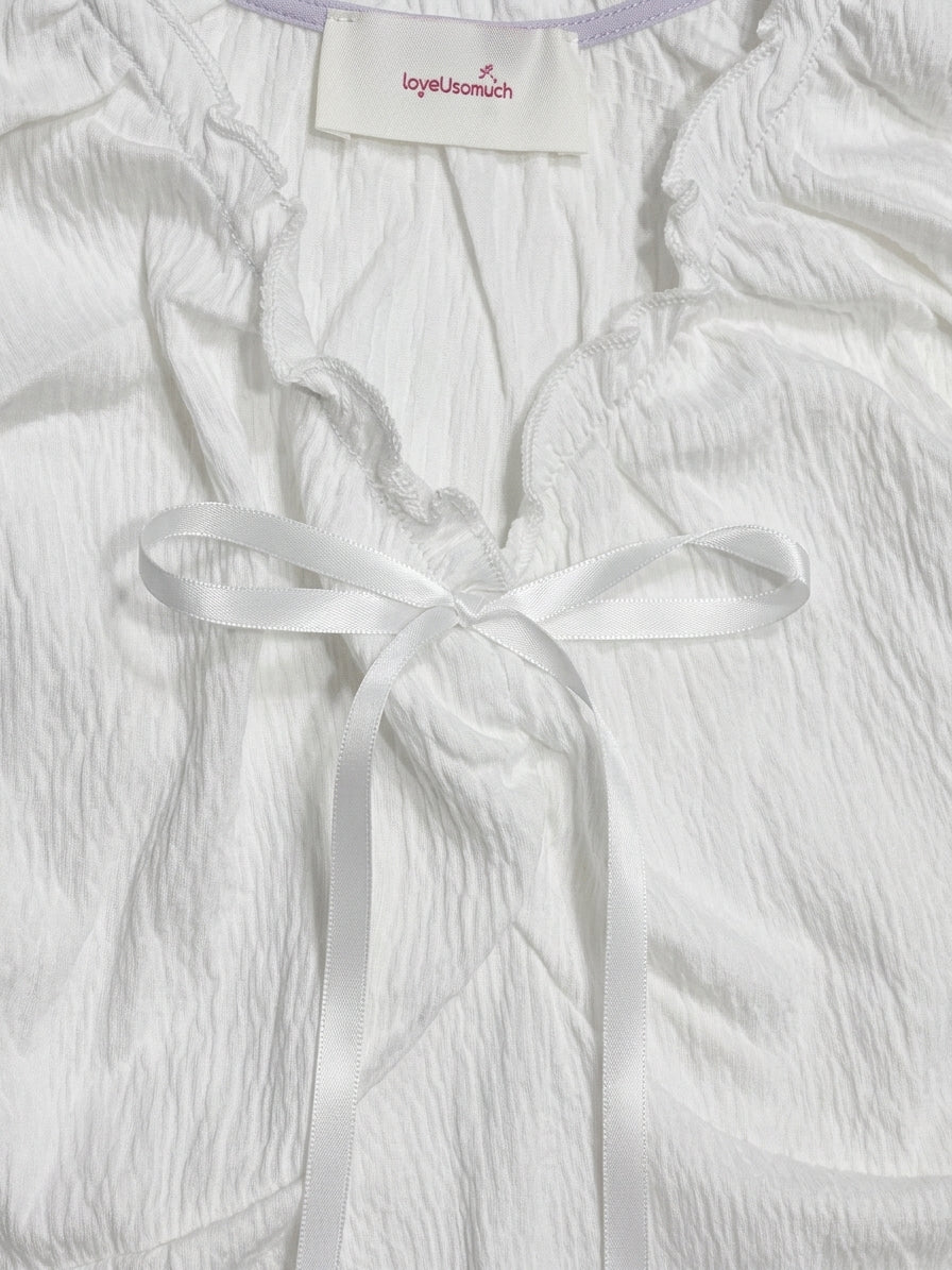 Ruffled Tie-Front Tank